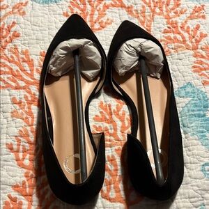 JOURNEE Collection Womens Ester Fabric Pointed Toe Espadrille Black NEW!